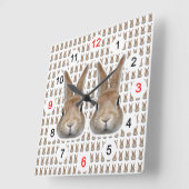 うさぎの壁掛け時計,No.02 スクエア壁時計 (傾斜)
