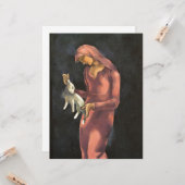 うさぎの女性 カード (正面/裏面インサイチュ)