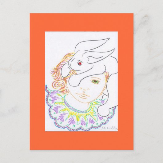 うさぎの子ども ポストカード (正面)