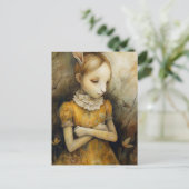 うさぎの子ファンタジー ポストカード (スタンド正面)