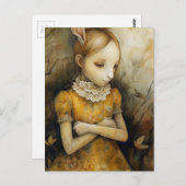 うさぎの子ファンタジー ポストカード (正面/裏面)