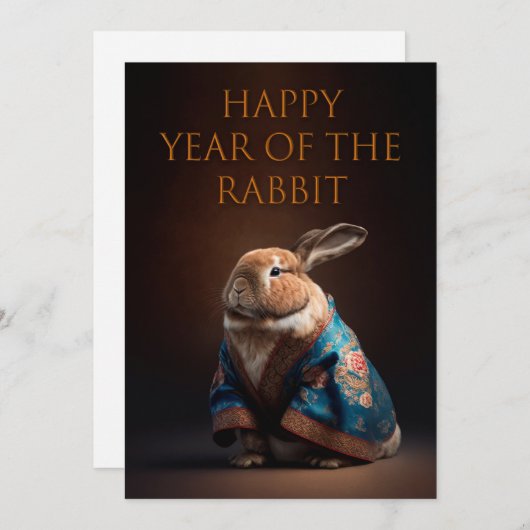 うさぎの年が幸せでありますように シーズンカード (正面/裏面)