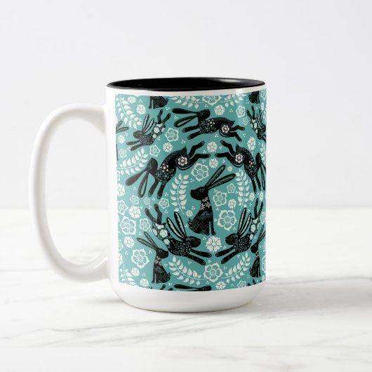 うさぎの年のマグカップ ツートーンマグカップ (左)