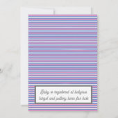 うさぎの性別発表ベビーシャワー 招待状 (裏面)