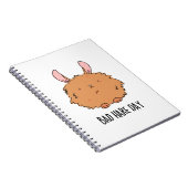 うさぎの悪い一日 面白いうさぎのダジャレ ノートブック (右側)