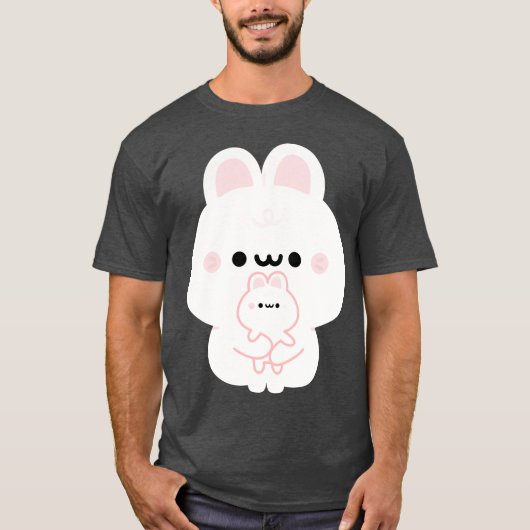 うさぎの愛の友達 Tシャツ (正面)