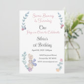 うさぎの招待状 ワン バースデー ツー サムバニー 招待状 (スタンド正面)