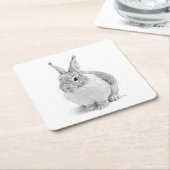 うさぎの日 スクエアペーパーコースター (アングル)
