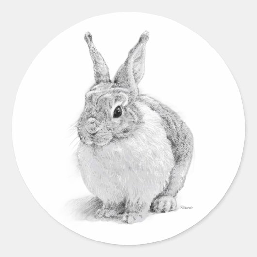 うさぎの日 ラウンドシール (正面)