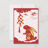 うさぎの旧正月2023〔占星術の〕十二宮図動物カード サンキューカード (正面)