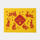 うさぎの旧正月2023〔占星術の〕十二宮図動物 ドアマット (正面)