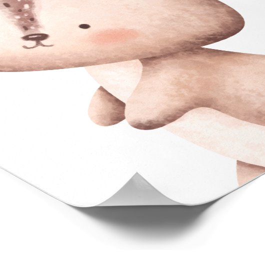 うさぎの森の動物の保育園のポスター 子供部屋の装飾 ポスター (角)