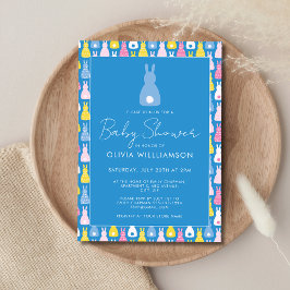 うさぎの男の子ベビーシャワー 招待状