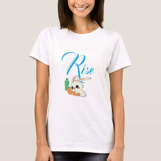 うさぎの目覚め Tシャツ (正面)