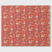 うさぎの祝日の旧正月 ラッピングペーパー (フラット)