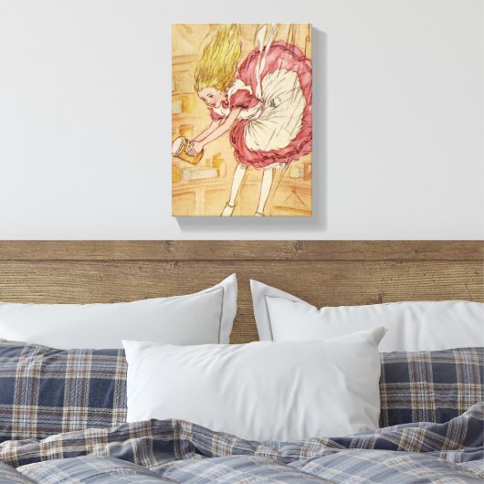 うさぎの穴に落ちる キャンバスプリント (インサイチュ (寝室))