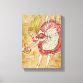 うさぎの穴に落ちる キャンバスプリント (正面)