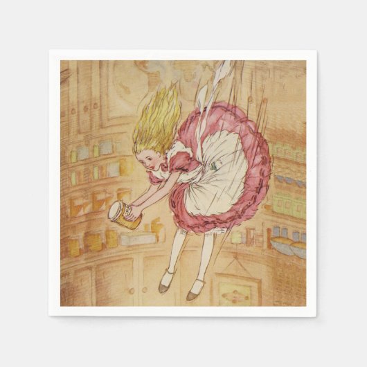 うさぎの穴に落ちる スタンダードカクテルナプキン (正面)