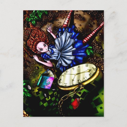 うさぎの穴のアリス ポストカード (正面)