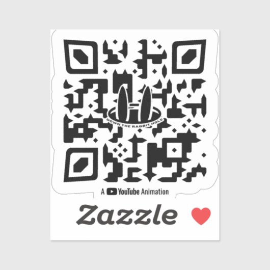 うさぎの穴のステッカーを下へ シール (シート)