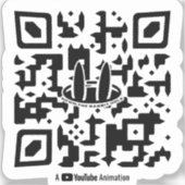 うさぎの穴のステッカーを下へ シール (正面)