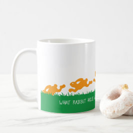 うさぎの穴のマグカップを下へ コーヒーマグカップ
