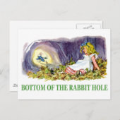うさぎの穴の底のアリス。 ポストカード (正面/裏面)