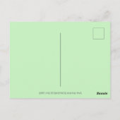 うさぎの穴を下って、ニンジン柳の木のフォークアート ポストカード (裏面)