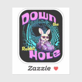 うさぎの穴を下へ（+背景） シール