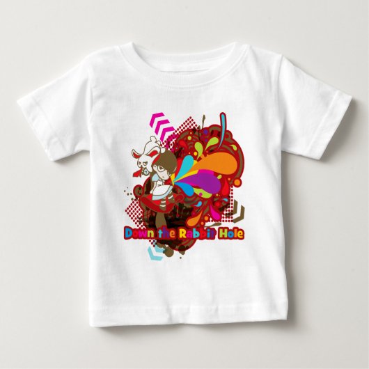 うさぎの穴を下りて ベビーTシャツ (正面)