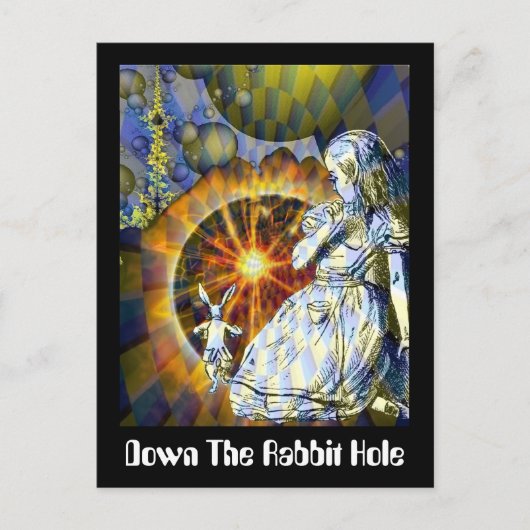 うさぎの穴を下りて ポストカード (正面)
