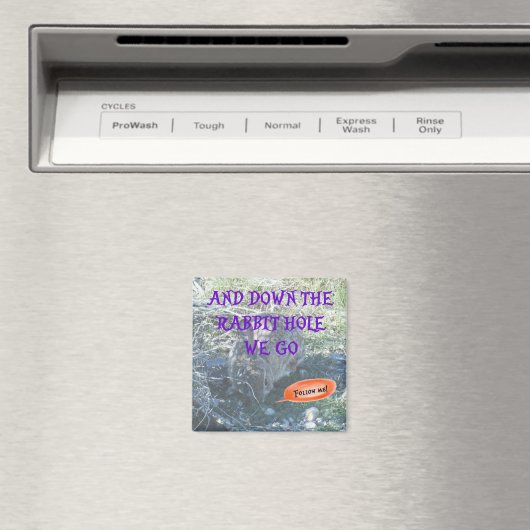 「うさぎの穴を下る」マグネット マグネット (インサイチュ (食洗機))