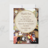 うさぎの穴を開けてありがとう赤ちゃんシャワー 招待状 (裏面)