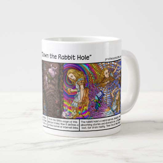 うさぎの穴大きなコーヒーマグ ジャンボコーヒーマグカップ (正面右)