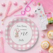 うさぎの紙皿 1歳の誕生日パーティー ペーパープレート (パーティー)
