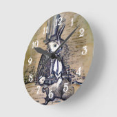 うさぎの紳士 ラウンド壁時計 (傾斜)