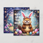 うさぎの耳を持つアメリカのビーバー シーズンカード (正面/裏面)