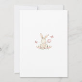 うさぎの花の4歳の誕生日招待状 招待状 (裏面)