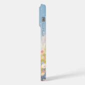 うさぎの花畑の幸せ iPhoneケース (左側面)