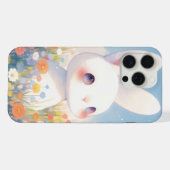うさぎの花畑の幸せ iPhoneケース (裏面横)
