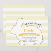 うさぎの誕生日イースターエッグ ファーストバースデー 招待状 (正面/裏面)