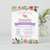 うさぎの誕生日ガール イースターエッグ 初誕生日 招待状 (スタンド正面)