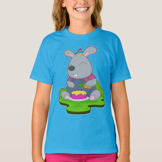 うさぎの誕生日ファーマー Tシャツ (正面)