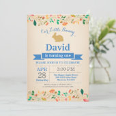 うさぎの誕生日少年 イースターエッグ 初めての誕生日 招待状 (スタンド正面)