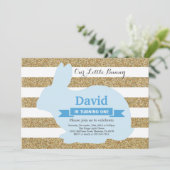 うさぎの誕生日少年 イースターエッグ 初めての誕生日 招待状 (スタンド正面)