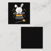 うさぎの贈り物|Bunny Wand Magician Wizard Witch スクエア名刺 (正面/裏面)