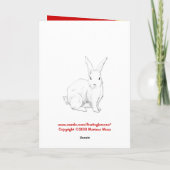 うさぎの赤い誕生日カード カード (裏面)