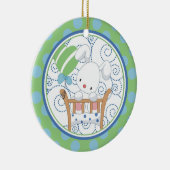 うさぎの赤ちゃんのファーストクリスマス オーナメント (右)