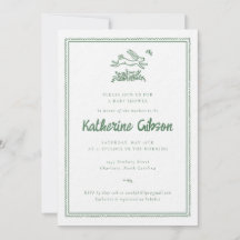 うさぎの赤ちゃんの歓迎パーティー招待状