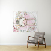 うさぎの赤ちゃん 女の子 バナー 背景 壁アート タペストリー (インサイチュ(横))